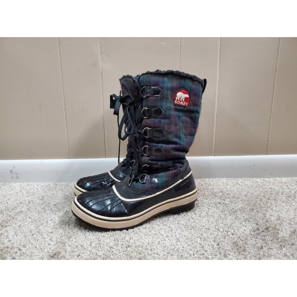 Sorel Tivoli High Plaid Boots Size 6 NL 1625-010